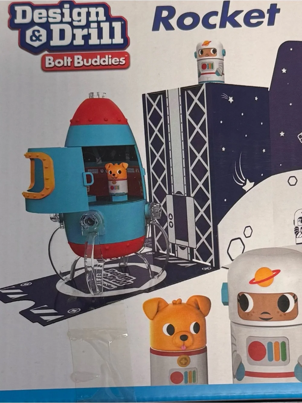 Bolt Buddies Rocket Playset - Teal, Red & Yellow